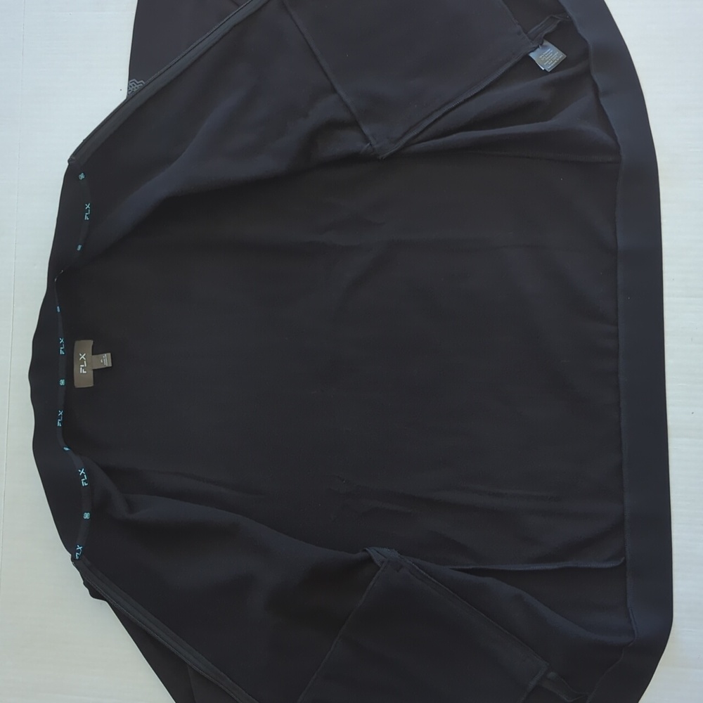 FLX  Stand Up Collar Full-Zip Performance Jacket XL Black Soft Inside Zip Pocket - Picture 13 of 16